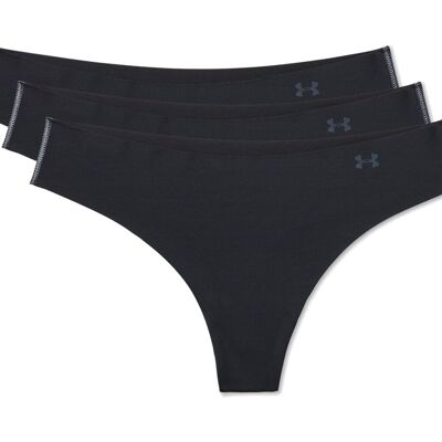 Majtki bezszwowe damskie Under Armour Ps Thong 3-Pak czarne 1325615-001 XL Majtki bezszwowe damskie Under Armour Ps Thong 3-Pak czarne 1325615-001 XL