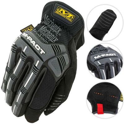 Mechanix Wear Rękawice M-Pact Open Cuff Czarno-Szare - XL Mechanix Wear Rękawice M-Pact Open Cuff Czarno-Szare - XL
