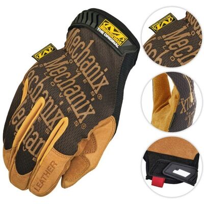 Mechanix Wear Rękawice Original Leather Czarne-Coyote - XL Mechanix Wear Rękawice Original Leather Czarne-Coyote - XL