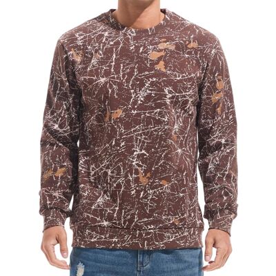Inny producent Męska Bluza Polarowa Crewneck Casual Ocieplana Ciepła Podszewka Brązowa 3XL Inny producent Męska Bluza Polarowa Crewneck Casual Ocieplana Ciepła Podszewka Brązowa 3XL