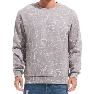 Inny producent Męska Bluza Polarowa Crewneck Casual Ocieplana Ciepła Podszewka Szara 3XL Inny producent Męska Bluza Polarowa Crewneck Casual Ocieplana Ciepła Podszewka Szara 3XL