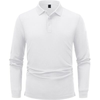 Inny producent Męska Koszulka Polo Długi Rękaw do Golfa Taktyczna Stylowa Lekka Biała 3XL Inny producent Męska Koszulka Polo Długi Rękaw do Golfa Taktyczna Stylowa Lekka Biała 3XL