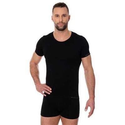 Męska koszulka termoaktywna Brubeck T-Shirt SS Comfort Cotton Black XXL Męska koszulka termoaktywna Brubeck T-Shirt SS Comfort Cotton Black XXL