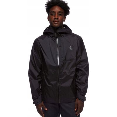 Black Diamond - Treeline Rain Shell - Czarny - XL - Kurtka przeciwdeszczowa Black Diamond - Treeline Rain Shell - Czarny - XL - Kurtka przeciwdeszczowa