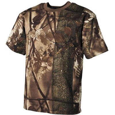Mfh Koszulka T-Shirt Hunter-Braun - Leśne Camo - Xl Mfh Koszulka T-Shirt Hunter-Braun - Leśne Camo - Xl