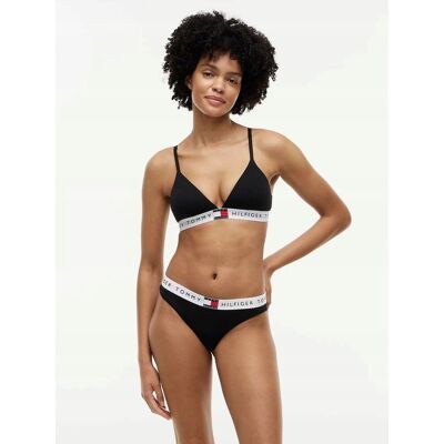 Miękki biustonosz sportowy damski Tommy Hilfiger UW0UW05607 CZARNY - XS Miękki biustonosz sportowy damski Tommy Hilfiger UW0UW05607 CZARNY - XS