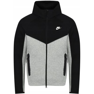 Nike - BLUZA MĘSKA - FB7921-064 szara czarna z zamkiem Nike - BLUZA MĘSKA - FB7921-064 szara czarna z zamkiem