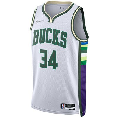 Nike Nba Milwaukee Bucks Giannis Antetokounmpo Swingman Jersey City Edition White Nike Nba Milwaukee Bucks Giannis Antetokounmpo Swingman Jersey City Edition White