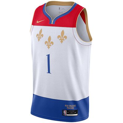 Nike Nba New Orleans Pelicans Zion Williamson City Edition Swingman Jersey White Nike Nba New Orleans Pelicans Zion Williamson City Edition Swingman Jersey White