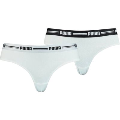 Puma Brazilian Briefs 2 Pack 603043001-317, Kobieta, Majtki, Białe Puma Brazilian Briefs 2 Pack 603043001-317, Kobieta, Majtki, Białe