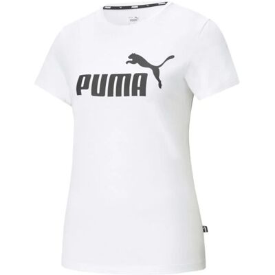 Puma Koszulka damska, ESS Logo Tee, biała (58677402), rozmiar S Puma Koszulka damska, ESS Logo Tee, biała (58677402), rozmiar S