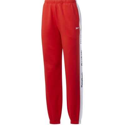 Spodnie damskie Reebok TE Linear Logo FL FT0905 - Cały rok, Czerwony Spodnie damskie Reebok TE Linear Logo FL FT0905 - Cały rok, Czerwony