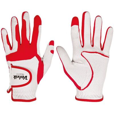 Pure2Improve Rękawica golfowa TRUE FIT (damska, uniwersalny rozmiar, biało-czerwona) Pure2Improve Rękawica golfowa TRUE FIT (damska, uniwersalny rozmiar, biało-czerwona)