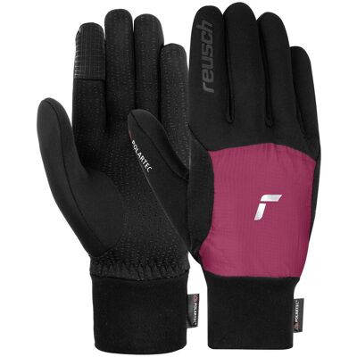 Rękawice multifunkcyjne Primaloft Reusch Garhwal Touch-Tec 7464 czarny/ różowy - 6,5 Rękawice multifunkcyjne Primaloft Reusch Garhwal Touch-Tec 7464 czarny/ różowy - 6,5