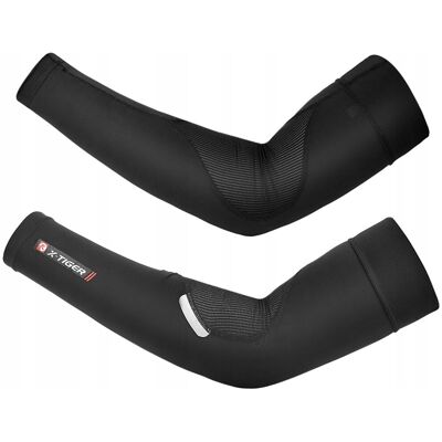 Rękawki Rowerowe UV Termiczne X-TIGER PRO Elastyczne Sportowe Ochraniacze S Rękawki Rowerowe UV Termiczne X-TIGER PRO Elastyczne Sportowe Ochraniacze S