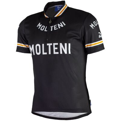 Rogelli Bike Molteni 001.216 - Męska Koszulka Rowerowa, Czarna Rogelli Bike Molteni 001.216 - Męska Koszulka Rowerowa, Czarna