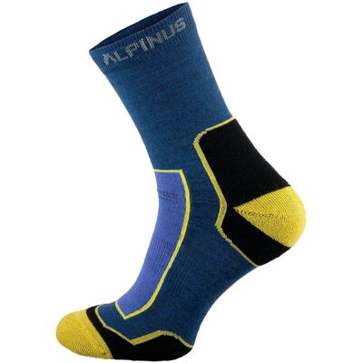 Skarpety trekkingowe merino coolmax Alpinus Sveg niebiesko-żółty - 43-46 Skarpety trekkingowe merino coolmax Alpinus Sveg niebiesko-żółty - 43-46