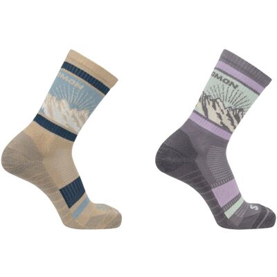 Skarpety Trekkingowe Salomon Out Alps Crew 2-Pack Dx+sx 42-44 Mgk Skarpety Trekkingowe Salomon Out Alps Crew 2-Pack Dx+sx 42-44 Mgk