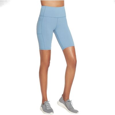 Skechers Go Walk High Waisted Bike Short W3sh53-Blgy Damskie Spodenki Niebieskie Skechers Go Walk High Waisted Bike Short W3sh53-Blgy Damskie Spodenki Niebieskie