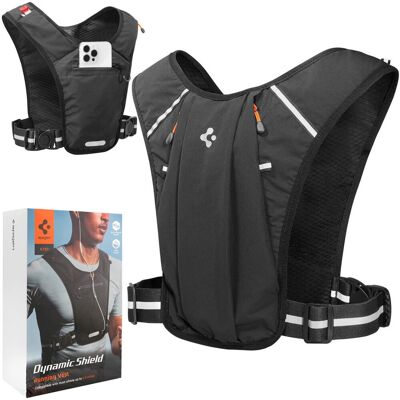 Spigen Running Vest Kamizelka do Biegania Odblaskowa Lekka z Kieszeniami Szelki na Softflask Bukłak M-L Spigen Running Vest Kamizelka do Biegania Odblaskowa Lekka z Kieszeniami Szelki na Softflask Bukłak M-L