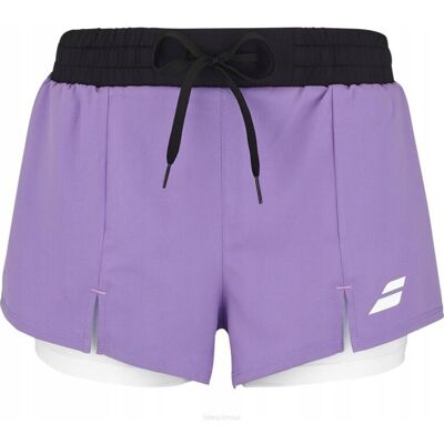 Spodenki do padla damskie Babolat Padel Short lawendowe S Spodenki do padla damskie Babolat Padel Short lawendowe S