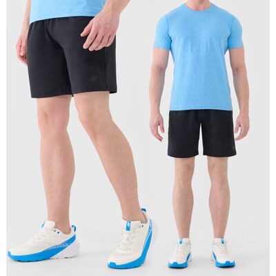 Spodenki Sportowe Męskie 4F Treningowe Szybkoschnące Regular Czarne 4FWSS26TFSHM1277 M Spodenki Sportowe Męskie 4F Treningowe Szybkoschnące Regular Czarne 4FWSS26TFSHM1277 M
