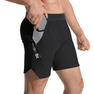 Inny producent Spodenki Sportowe Męskie Lekkie Fitness Z Dwiema Kieszeniami Czarne S Inny producent Spodenki Sportowe Męskie Lekkie Fitness Z Dwiema Kieszeniami Czarne S