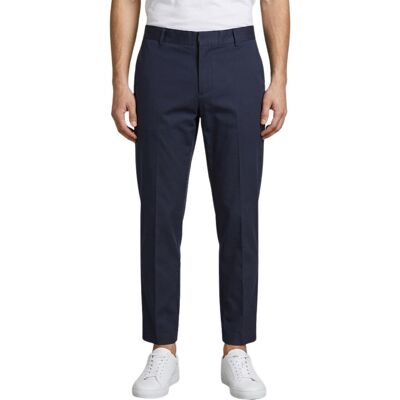 Spodnie męskie Calvin Klein Pavel Fine granatowe bawełniane w kant fitted-S Spodnie męskie Calvin Klein Pavel Fine granatowe bawełniane w kant fitted-S