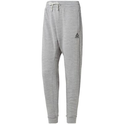 Reebok D94195 Szare dopasowane spodnie jogger - Odzież Reebok D94195 Szare dopasowane spodnie jogger - Odzież