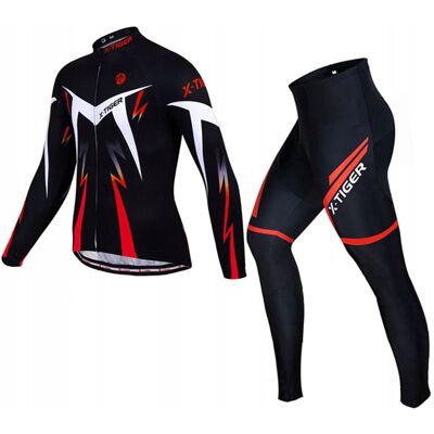 Spodnie Rowerowe Koszulka z Długim Rękawem Komplet Z WKŁADKĄ ŻEL X-Tiger XL Spodnie Rowerowe Koszulka z Długim Rękawem Komplet Z WKŁADKĄ ŻEL X-Tiger XL