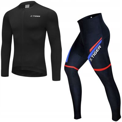 X-Tiger Strój Rowerowy Komplet Kolarski Bluza Getry Legginsy Spodnie Ocieplany 6XL X-Tiger Strój Rowerowy Komplet Kolarski Bluza Getry Legginsy Spodnie Ocieplany 6XL