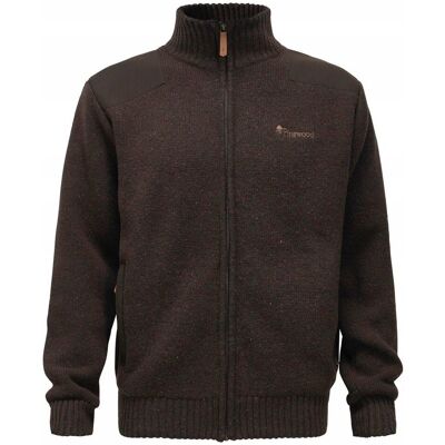 Sweter myśliwski Pinewood Hurricane Full Zip 5479 Dark Brown Melange M Sweter myśliwski Pinewood Hurricane Full Zip 5479 Dark Brown Melange M