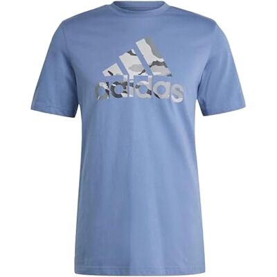 T-Shirt Adidas Men's Camo Badge of Sport niebieska bluzka grafika S T-Shirt Adidas Men's Camo Badge of Sport niebieska bluzka grafika S
