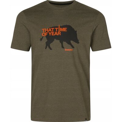 T-Shirt Koszulka Myśliwska Seeland That Time Pine Green Menalge L T-Shirt Koszulka Myśliwska Seeland That Time Pine Green Menalge L