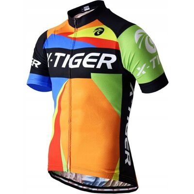 T-Shirt Koszulka Rowerowa Męska X-Tiger Z Kieszeniami Wiosna Lato 5XL T-Shirt Koszulka Rowerowa Męska X-Tiger Z Kieszeniami Wiosna Lato 5XL