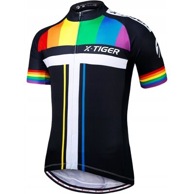 T-Shirt Koszulka Rowerowa Męska X-Tiger Z Kieszeniami Wiosna Lato LGBT 5XL T-Shirt Koszulka Rowerowa Męska X-Tiger Z Kieszeniami Wiosna Lato LGBT 5XL