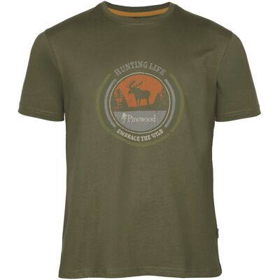T-Shirt Pinewood Moose 5466 - Oliwka Myśliwska -2xl T-Shirt Pinewood Moose 5466 - Oliwka Myśliwska -2xl