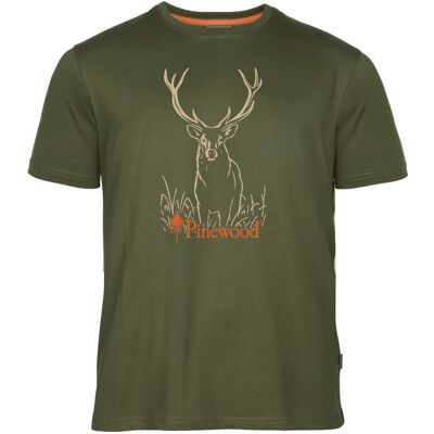 T-Shirt Pinewood Red Deer 5452 - Zielony -M T-Shirt Pinewood Red Deer 5452 - Zielony -M