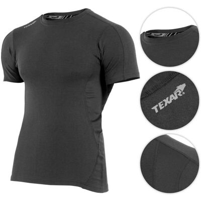 Texar Koszulka T-Shirt Base Layer Czarna - L Texar Koszulka T-Shirt Base Layer Czarna - L