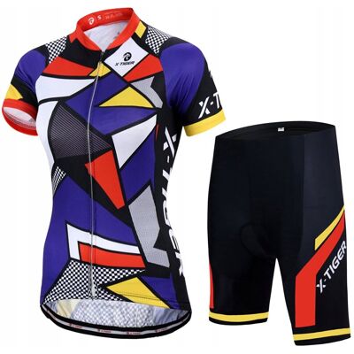 X-Tiger Ubrania Rowerowe Kolarskie Zestaw Damski Z Wkładką Żelową Oddychający 3xl X-Tiger Ubrania Rowerowe Kolarskie Zestaw Damski Z Wkładką Żelową Oddychający 3xl