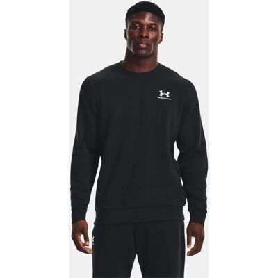Under Armour Bluza sportowa męska nierozpinana bez kaptura, Essential Fleece Crew, 1374250-001, Czarna, Rozmiar L Under Armour Bluza sportowa męska nierozpinana bez kaptura, Essential Fleece Crew, 1374250-001, Czarna, Rozmiar L