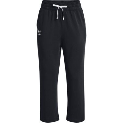 Under Armour Spodnie treningowe damskie, Rival Terry Flare Crop, Czarne, 1377000-001, Rozmiar S Under Armour Spodnie treningowe damskie, Rival Terry Flare Crop, Czarne, 1377000-001, Rozmiar S
