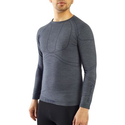 Viking Bielizna męska, Lan Man Longsleeve, szara, Rozmiar L Viking Bielizna męska, Lan Man Longsleeve, szara, Rozmiar L