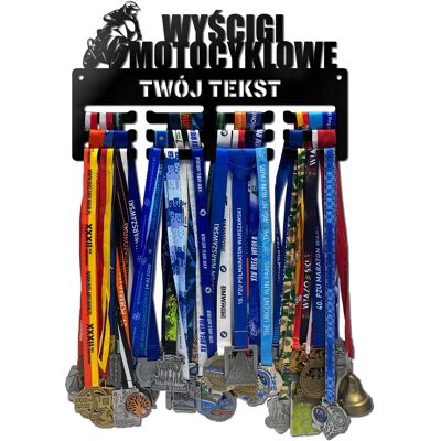 KORB GLASS Wieszak na medale WYŚCIGI MOTOCYKLOWE twoje imię dowolny tekst 130.3 KORB GLASS Wieszak na medale WYŚCIGI MOTOCYKLOWE twoje imię dowolny tekst 130.3