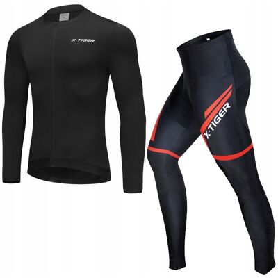 X-TIGER Strój Rowerowy Kolarski Komplet Zestaw Bluza Leginsy Getry ZIMA S X-TIGER Strój Rowerowy Kolarski Komplet Zestaw Bluza Leginsy Getry ZIMA S