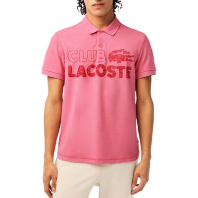 Koszulka Męska Lacoste Polówka Klasyczna Z Zapieciem Bawełniana Różowa R. M Koszulka Męska Lacoste Polówka Klasyczna Z Zapieciem Bawełniana Różowa R. M