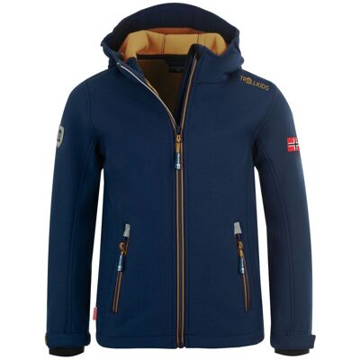 Kurtka Softshellowa Dziecięca Trollkids Kids Trollfjord Jacket Mystic Blue/golden Yellow Softshell Granatowa (161-146) 152 Kurtka Softshellowa Dziecięca Trollkids Kids Trollfjord Jacket Mystic Blue/golden Yellow Softshell Granatowa (161-146) 152