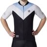FDX Velos Men's Short Sleeve Summer Cycling Jersey   BLACK/WHITE/BLUE - Rozmiar M