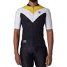 FDX Velos Men's Short Sleeve Summer Cycling Jersey   BLACK/WHITE/YELLOW - Rozmiar S