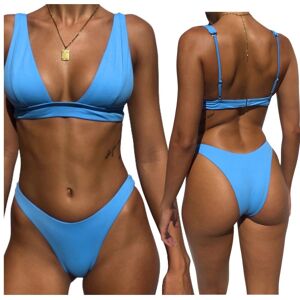Zolta Bikini brazylijskie niebieskie strój kąpielowy kostium plaża basen S Zolta Bikini brazylijskie niebieskie strój kąpielowy kostium plaża basen S